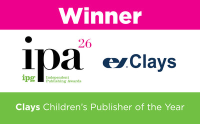 Award certificate for Clays Children's Publisher of the Year at the Independent Publishing Awards.